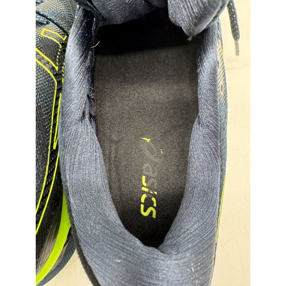 Asics Mens Gel-Nimbus 19 Running Shoes Size 9 Blue Neon Green Activewear Lace Up - Picture 6 of 16